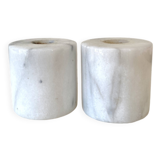 Duo marble candlesticks