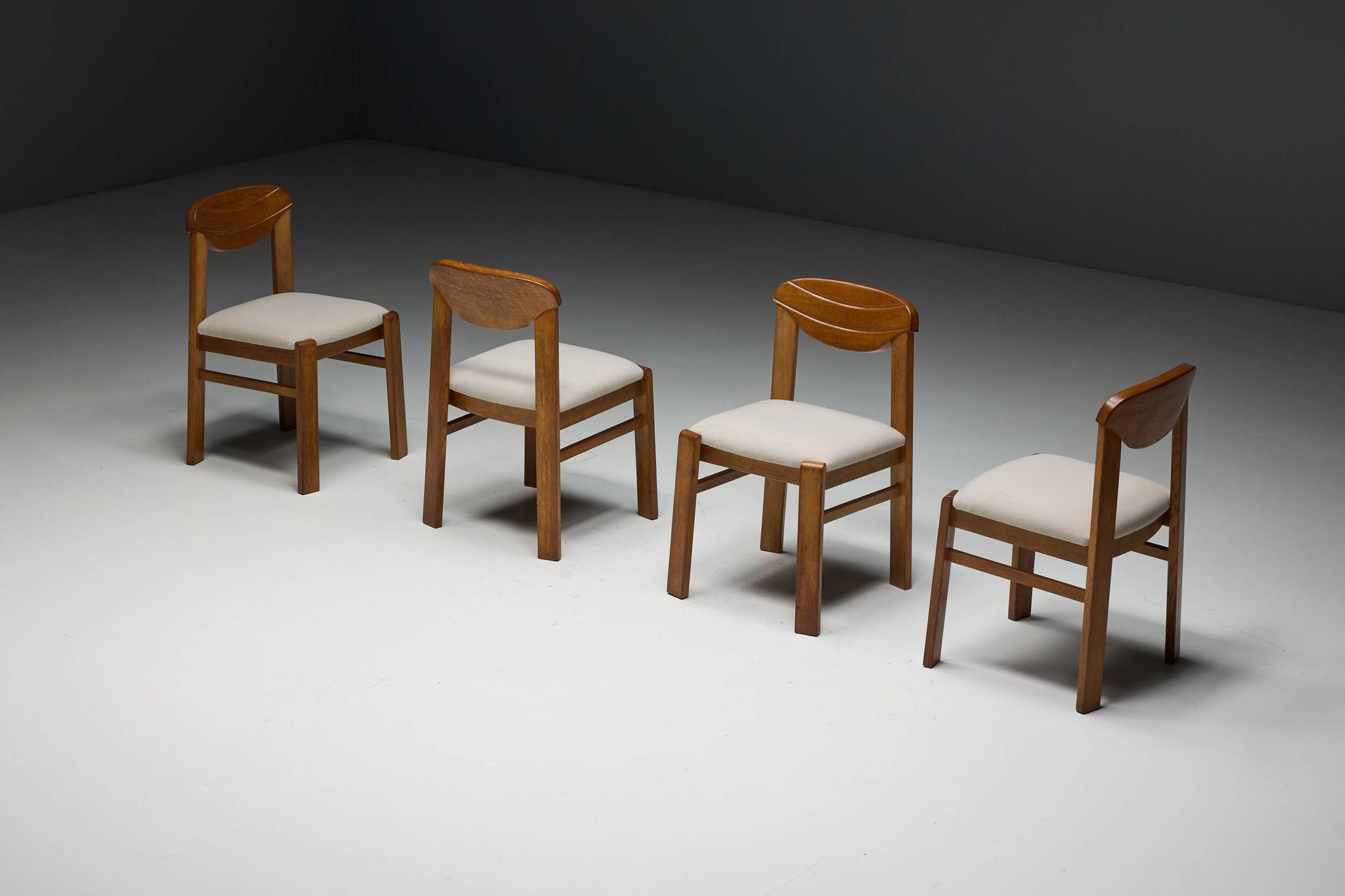 Chaise de salle à manger brutaliste, France, années 1960