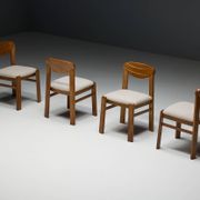 Chaise de salle à manger brutaliste, France, années 1960