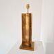 Vintage geometric brass lamp foot, Italy circa 1970