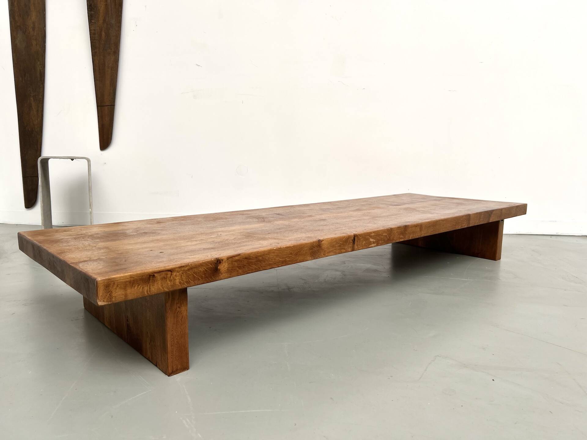 Solid oak coffee table, 1950s