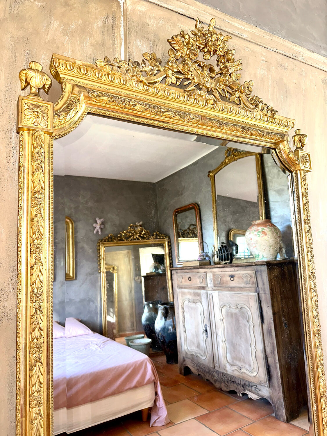 Louis XVI style mirror 191 X 104 cm