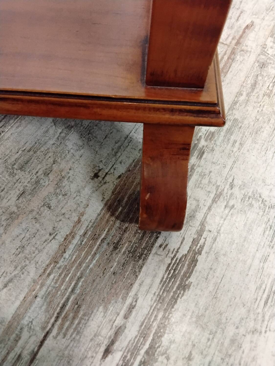 Small wooden drop-leaf table