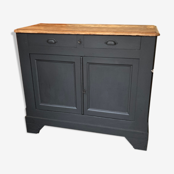Small 2-door furniture, 2 drawers. Black natural tray