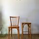 Chaise bistrot Baumann en bois de hêtre clair N°12 années 50