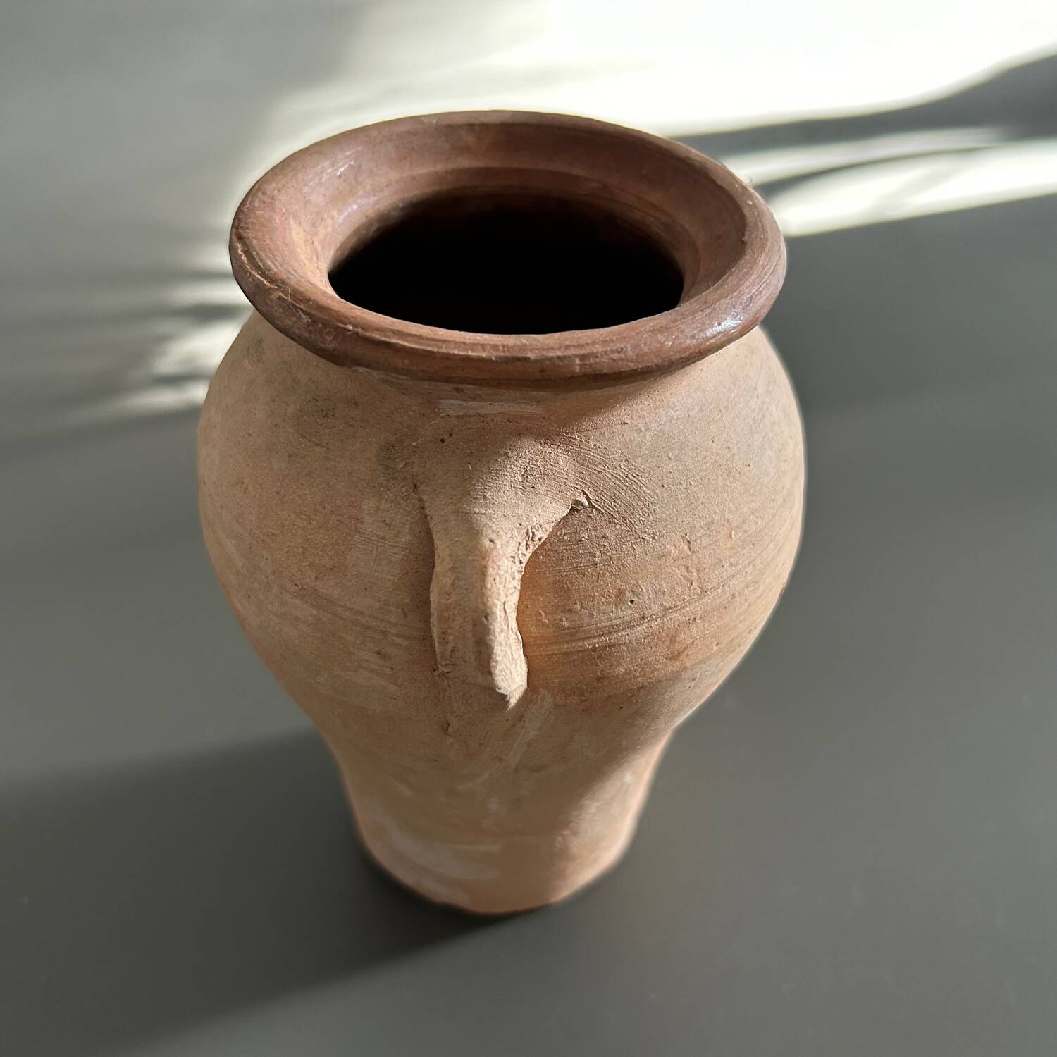 Raw terracotta jar