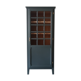 Vintage wooden wardrobe in deep blue