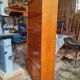 Shelves, bookcase with vintage sliding doors