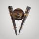 Exceptional double torch wall light modernist Arlus 50s height 44cm