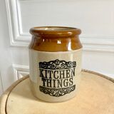 English two-tone stoneware pot