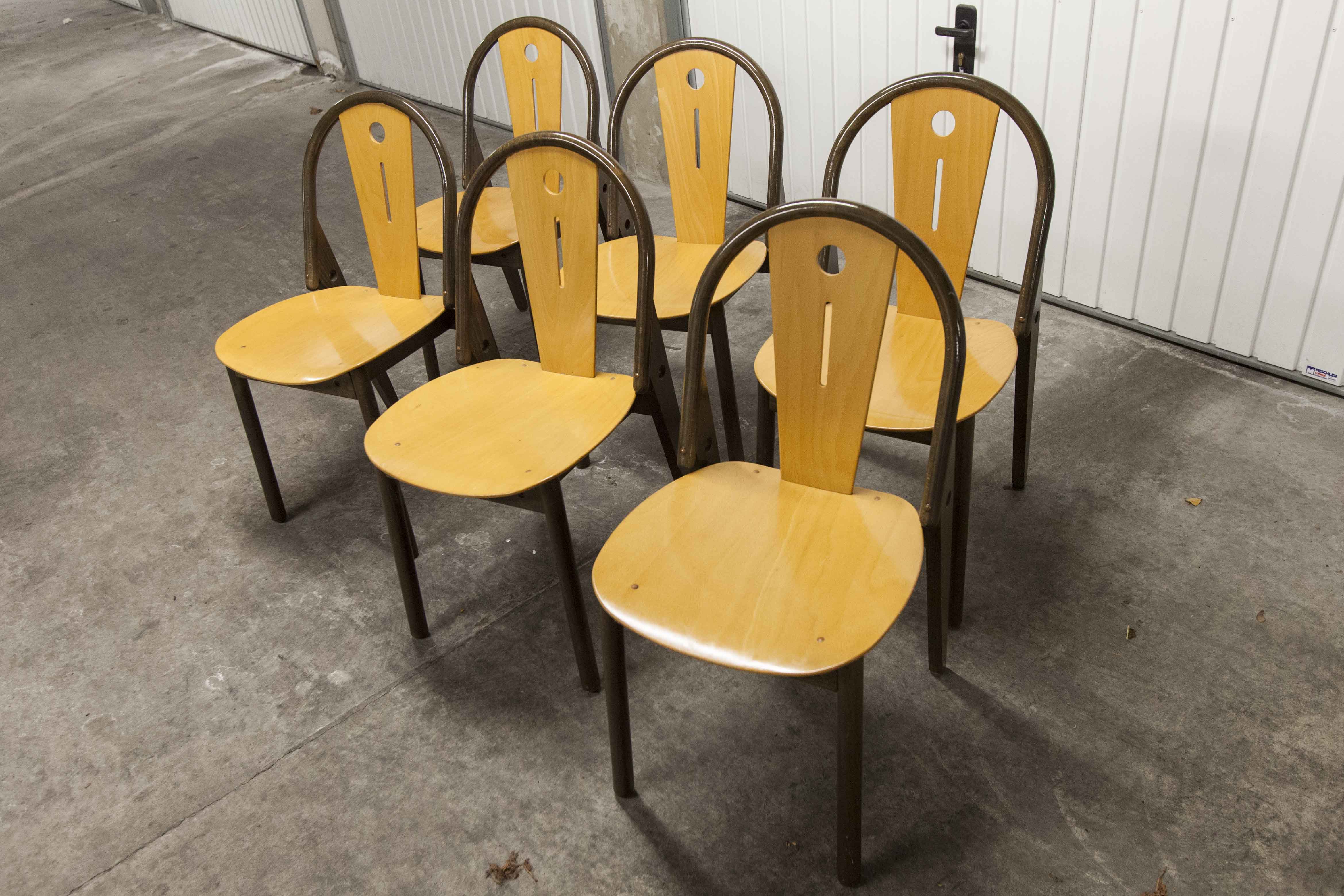 6 Baumann "transit" chairs 1990s