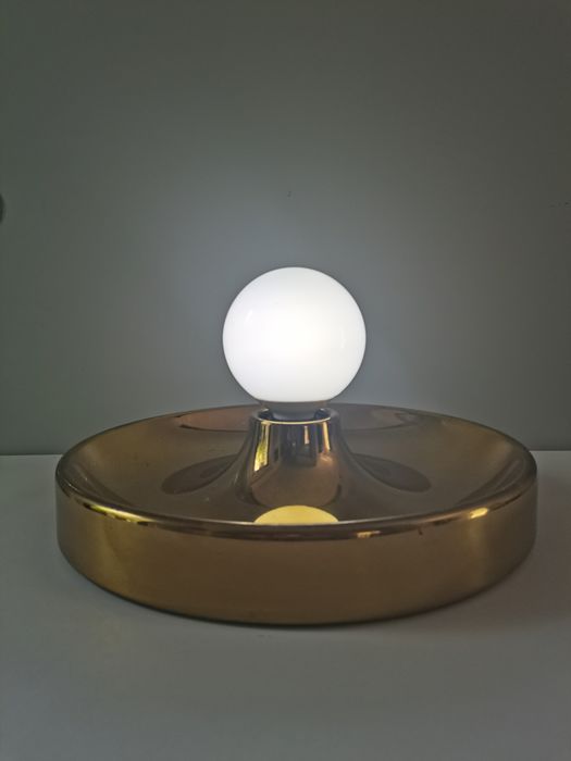 Italian brass wall lamp, diam. 39 cm
