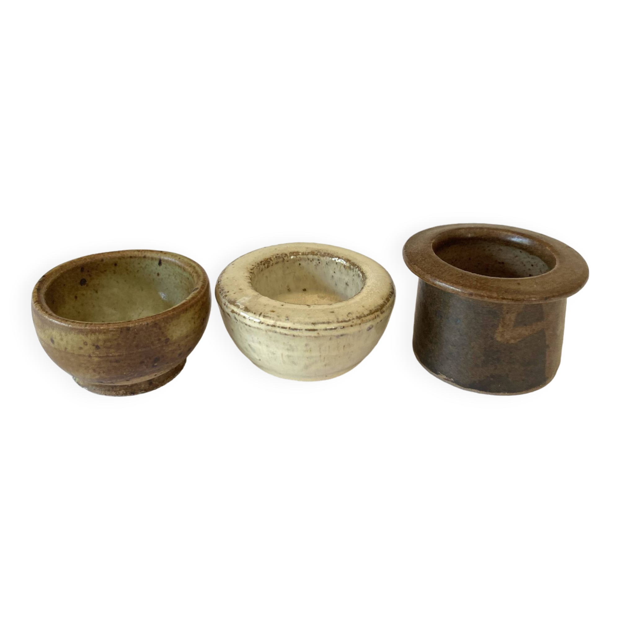 3 Spice bowls, glazed stoneware