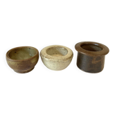 3 Spice bowls, glazed stoneware