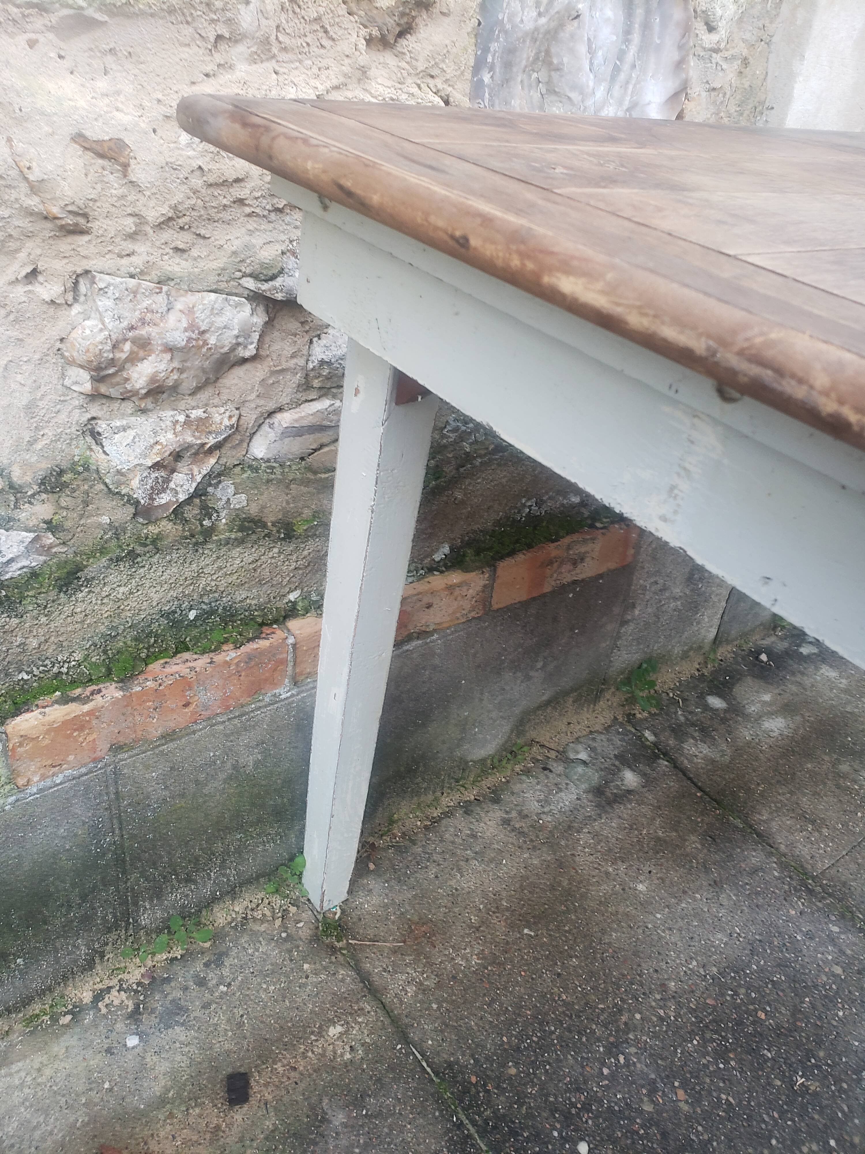 Natural patina farm table