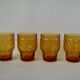 Lot de 4 verres ambrés Pernod années 70