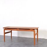Table Basse en Teck par Peter Hvidt & Orla Mølgaard-Nielsen pour France & Søn