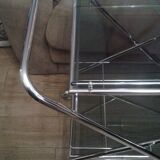 Chrome and smoked glass serving in the year 70