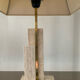 Travertine and brass lamp from the 70s