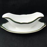 Saucière with antique attached underplate Villeroy and Boch Boch Mettlach XIX century