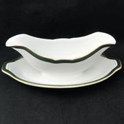 Saucière with antique attached underplate Villeroy and Boch Boch Mettlach XIX century