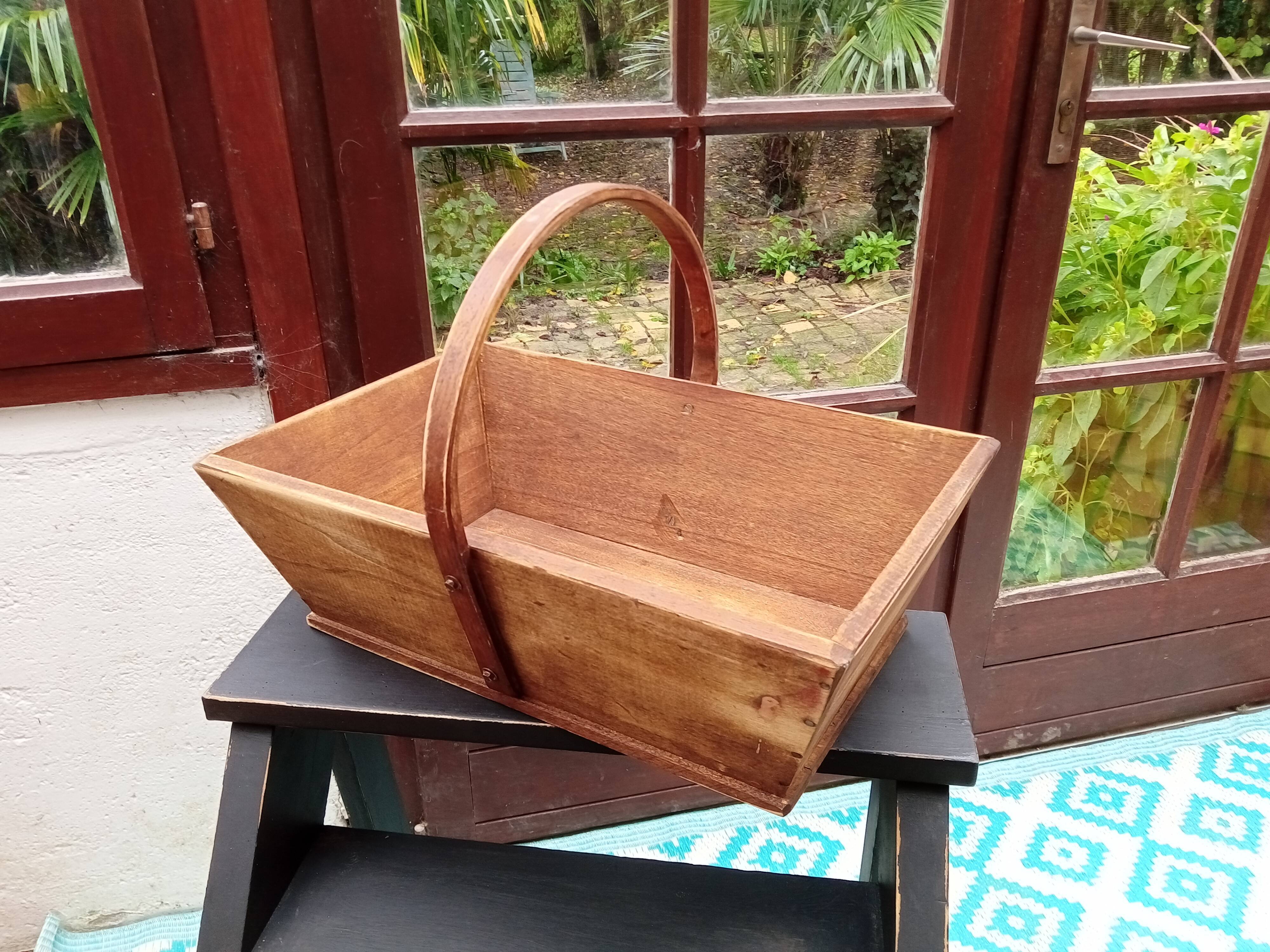 Wooden harvest basket