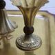 Pair of golden candle holders