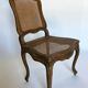 Chaise de style Louis XV decor floral cannage fin XlXeme