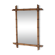 Bamboo effect wooden mirror, vintage wall mirror, decor