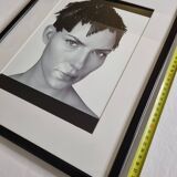 Fashion photography, portrait, Petra Bernardi, framed under glass, 32 x 41 cm