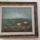 Oil canvas dwellings hill montferrat (piedmont italy) b. marino 1971