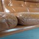 Scandinavian fawn leather sofa