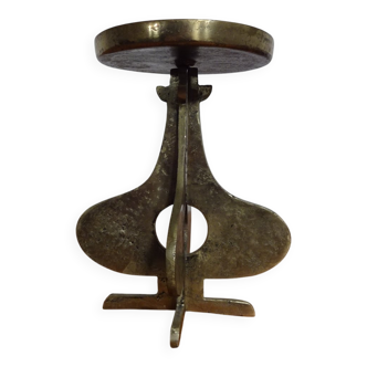 Brutalist Bronze Candleholder, 1960s