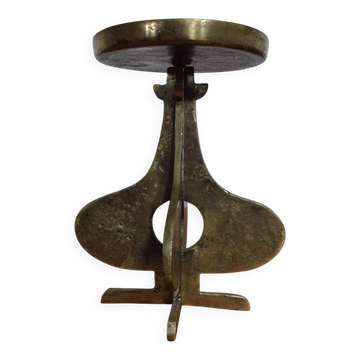 Brutalist Bronze Candleholder, 1960s