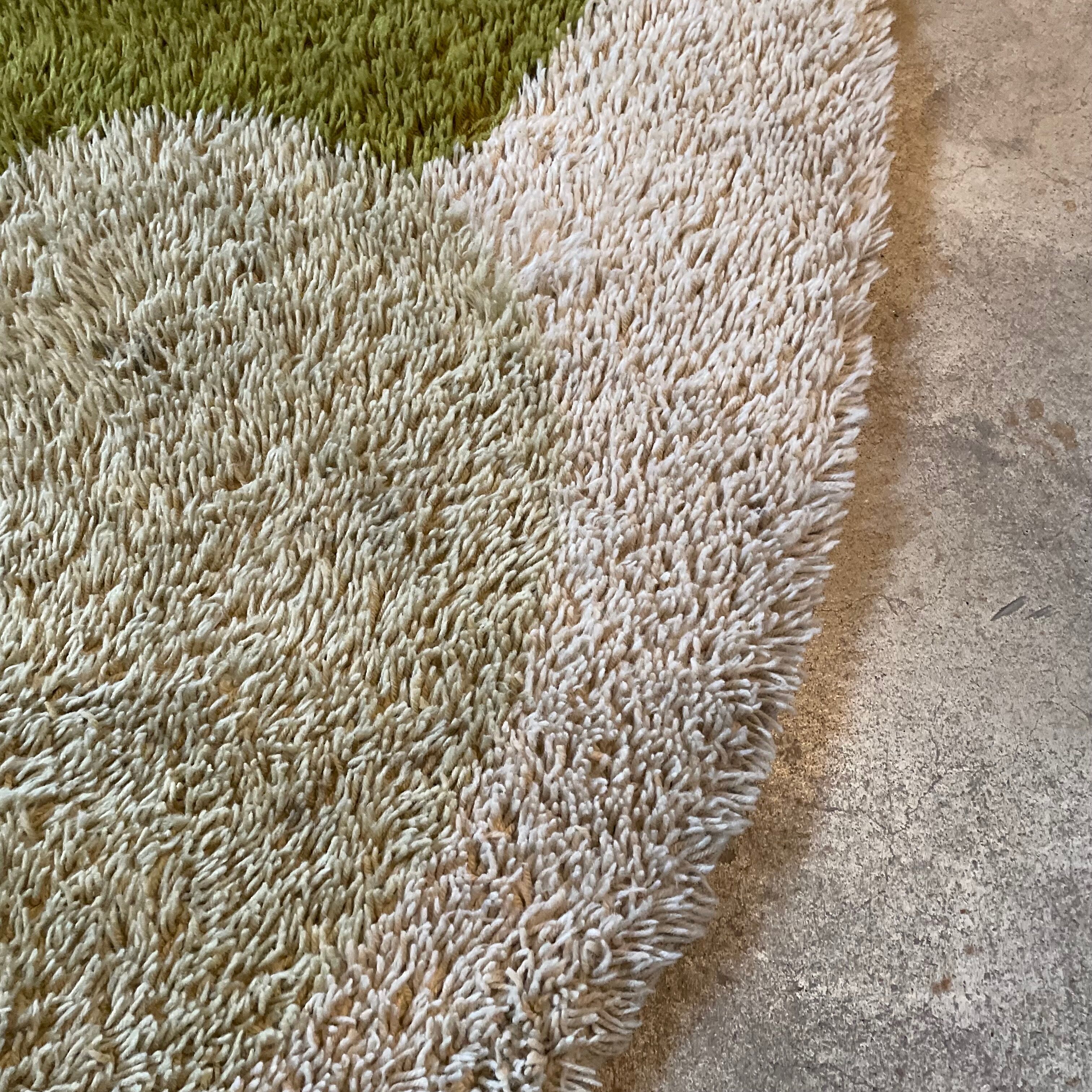 Xl psychedelic high pile rya rug desso netherlands, 1970s