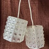 Pair of octagonal pendant lights from the 1970s