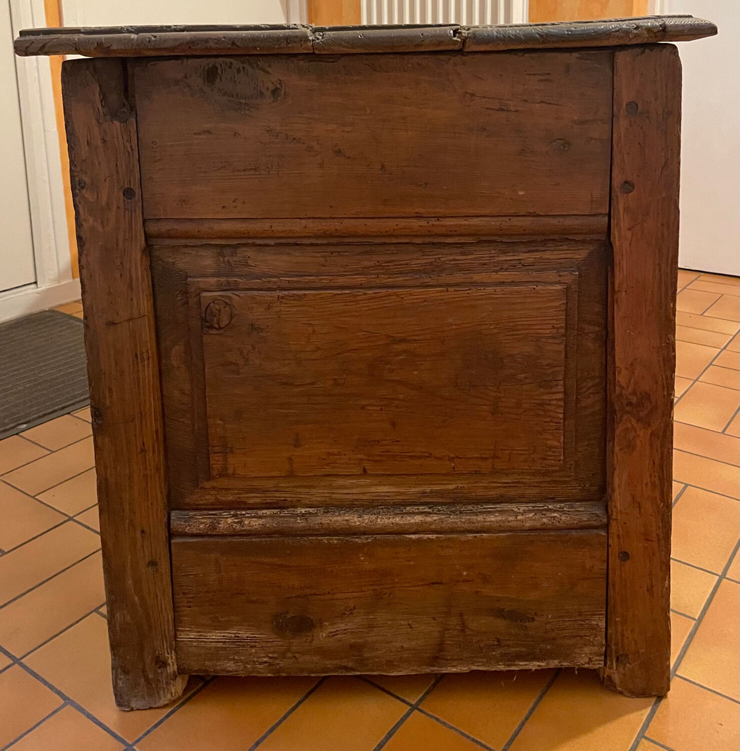 17th-century solid oak chest