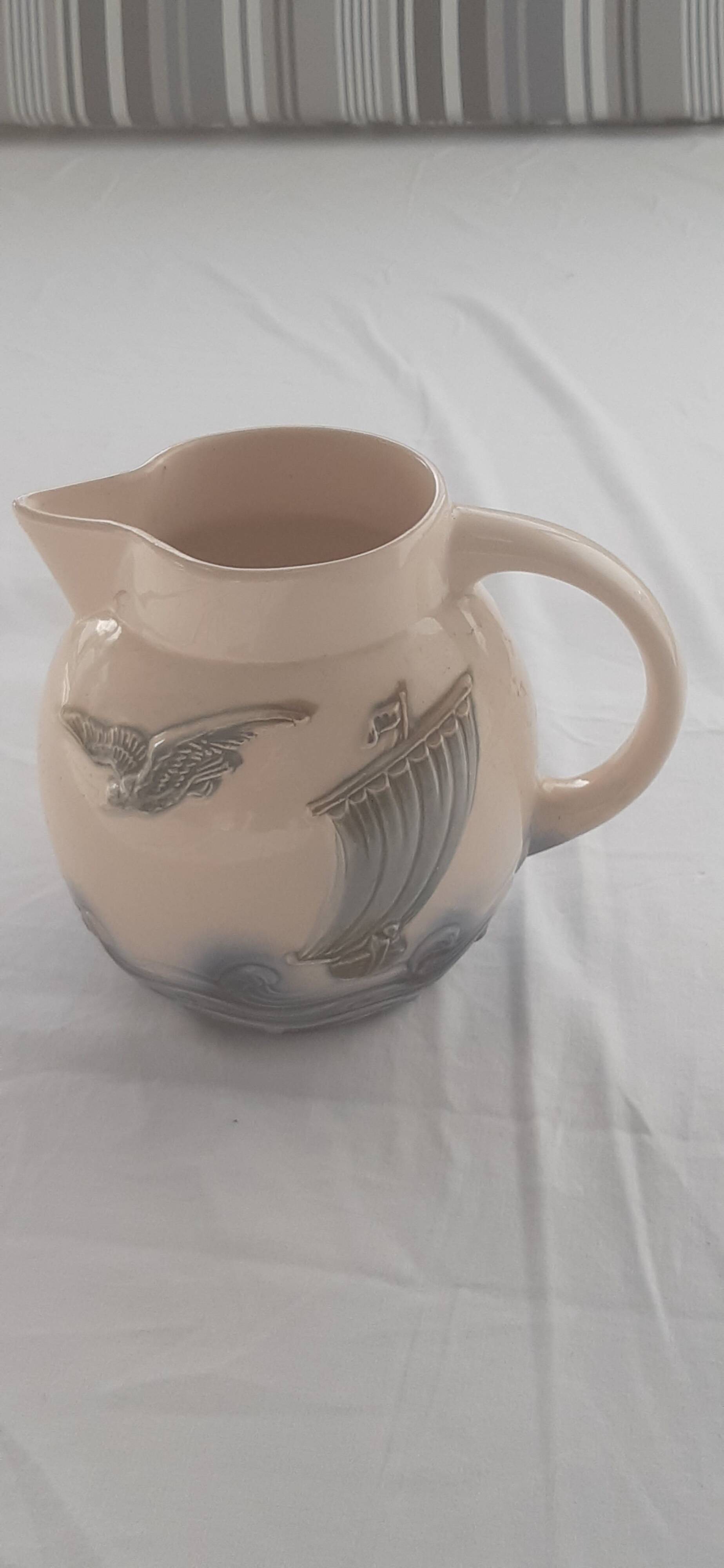 Old ceramic water pitcher slip Digoin France