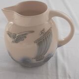 Old ceramic water pitcher slip Digoin France
