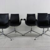 Set of six Preben Fabricius and Jørgen Kastholm conference / dining chairs