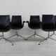 Set of six Preben Fabricius and Jørgen Kastholm conference / dining chairs
