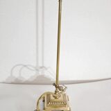 Tulip lamp in glass and bronze, adjustable, art deco 1920