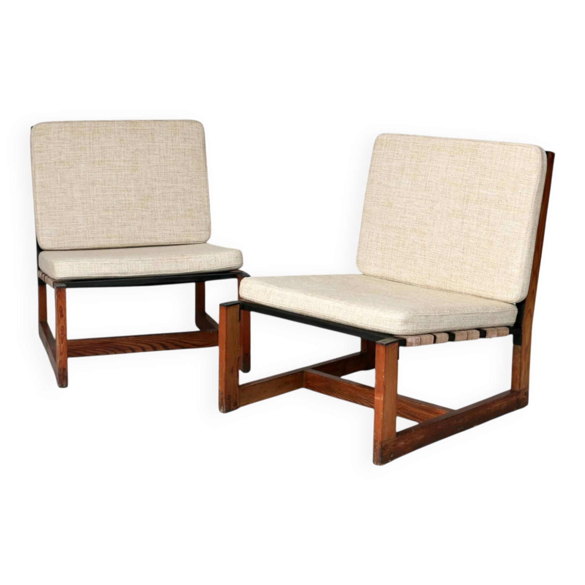 A pair of armchairs, France, 1960s.