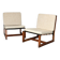 A pair of armchairs, France, 1960s.
