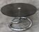 1970s coffee table in smoked glass and chrome