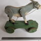 Old articulated toy to pull 27 cm, donkey, 1900