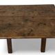 Antique brutalist coffee table in solid wood