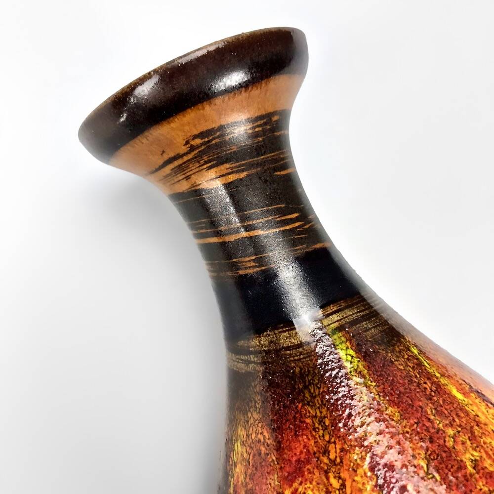 Flamed Saint-Clément vase with fine neckline