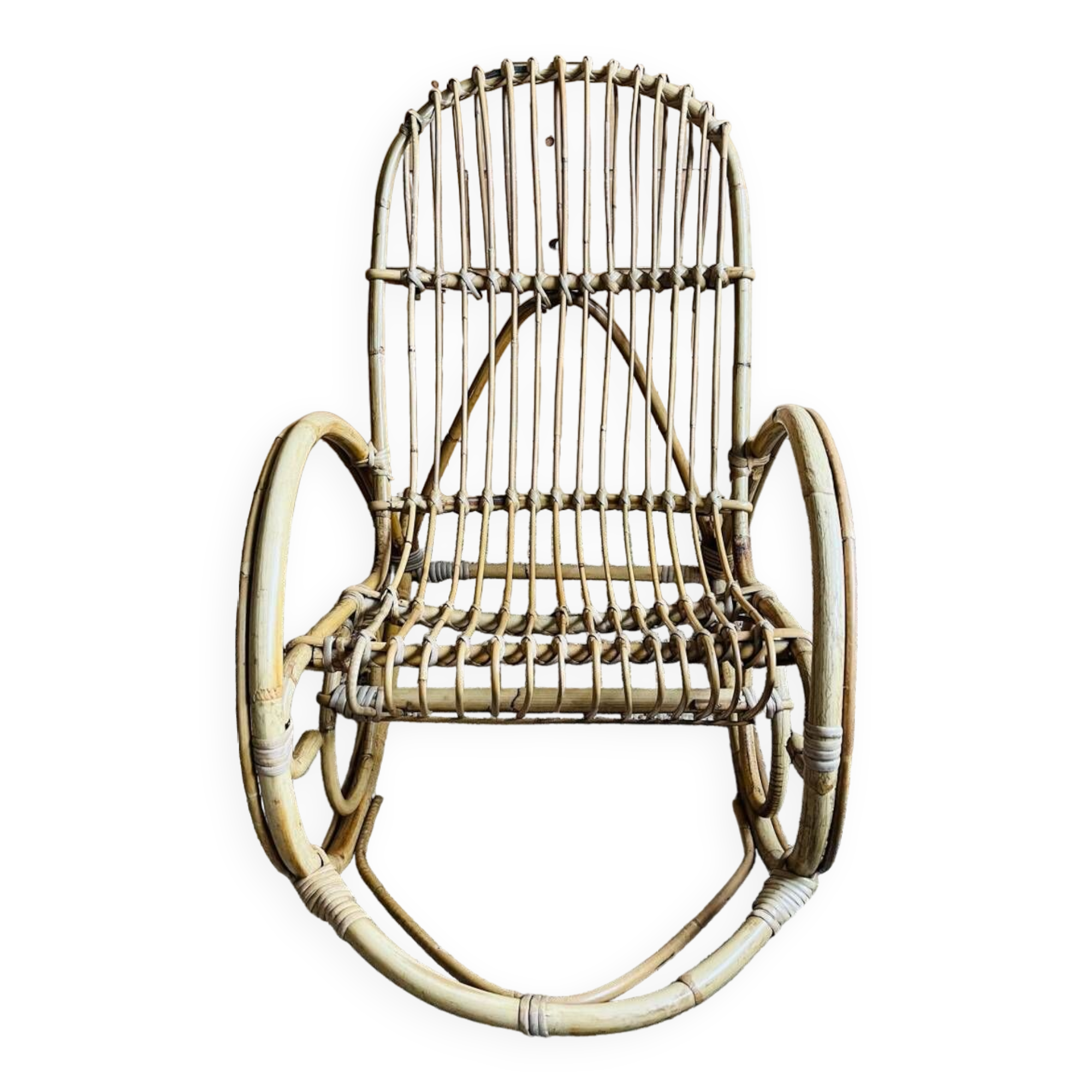 Children's rattan rocking chair