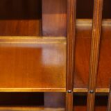 Vintage Style Sheraton Rotating Library Table in Elm and Satinwood